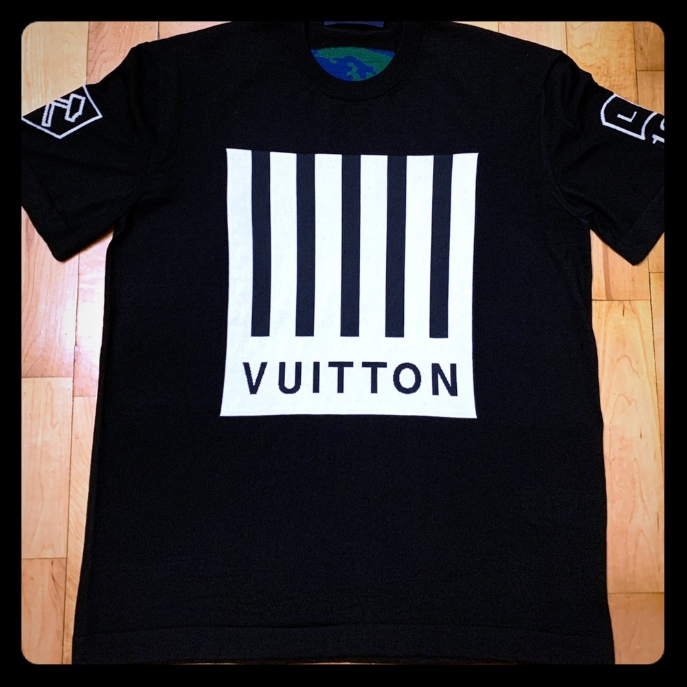 Louis Vuitton Barcode & Earth Wool T-shirt - XL